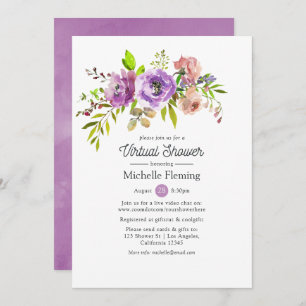 Invitation Floral Spring Bridal ou Baby shower virtuel