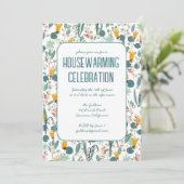 Invitation Floral Spring Garden Custom HOUSEWARMINING PARTY (Debout devant)