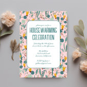 Invitation Floral Spring Garden Custom HOUSEWARMINING PARTY