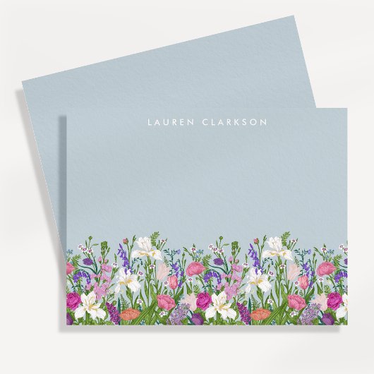 Invitation Floral Spring Garden Personalized Note Card