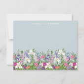 Invitation Floral Spring Garden Personalized Note Card (Devant)
