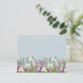 Invitation Floral Spring Garden Personalized Note Card (Debout devant)