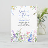 Invitation Floral Spring Love is in Bloom Bridal Shower  (Debout devant)