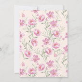 Invitation Floral Spring Pink Peonies Boho Girl Baby shower (Dos)