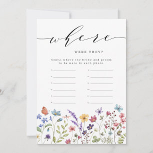 Invitation Floral Spring Summer Où étaient-ils Jeu de mariage