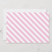Invitation Floral Stripe Pink du Baby shower Girl  (Dos)