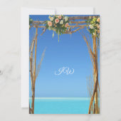 Invitation Floral Summer Beach Wedding Porte Fête des mariées (Dos)