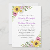 Invitation Floral Sunflower Daisy Wildflowers Wedding (Devant)