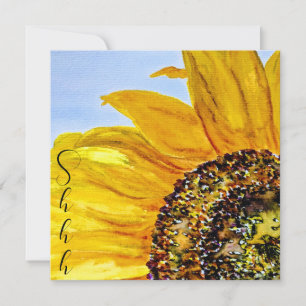 Invitation Floral Sunflower Surprise fête d'anniversaire