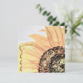 Invitation Floral Sunflower Surprise fête d'anniversaire (Debout devant)