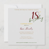 Invitation Floral Sunflower Surprise fête d'anniversaire (Dos)