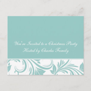 Invitation Floral sur l'invitation de Blue Elegante