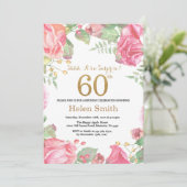 Invitation Floral Surprise 60e anniversaire Parties scintilla (Debout devant)