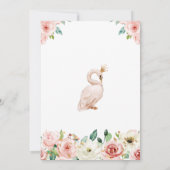 Invitation Floral Swan Princess Baby Shower (Dos)
