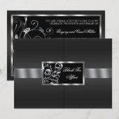 Invitation Floral Swirls (Devant / Derrière)