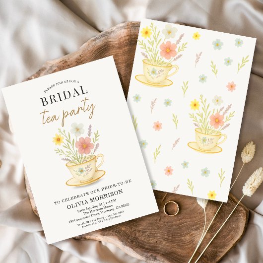 Invitation Floral Tea Party Bridal Shower