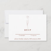 Invitation Floral Terracotta Boho Essential Kindly Répondre (Devant)