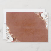 Invitation Floral Terracotta Boho Fête des mariées de dégusta (Dos)