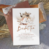 Invitation Floral Terracotta Boho Fête des mariées Tea Party