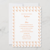 Invitation Floral Terracotta Orange Motif Joli Mariage (Devant)