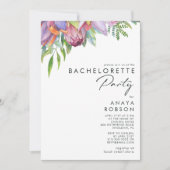 Invitation Floral tropical coloré | Bachelorette (Devant)