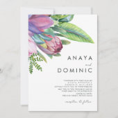 Invitation Floral tropical coloré | Mariage traditionnel (Devant)