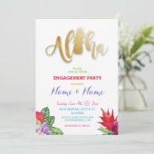 Invitation floral tropical de partie de (Debout devant)