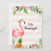 Invitation Floral tropical Flamingle Anniversaire (Dos)