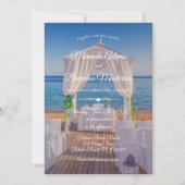 Invitation Floral Tropical Ocean Beach Mariage d'été (Devant)