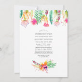 Invitation Floral Tropical Summer Celebration of Life Photo (Devant)