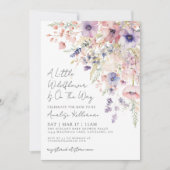 Invitation Floral Un Petit Baby shower Fleur sauvage (Devant)