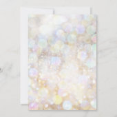 Invitation Floral Unicorn Horn Parties scintillant cosmique f (Dos)