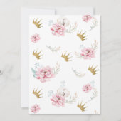 Invitation Floral Unicorn Princess Anniversaire (Dos)