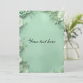 Invitation Floral vert (Debout devant)