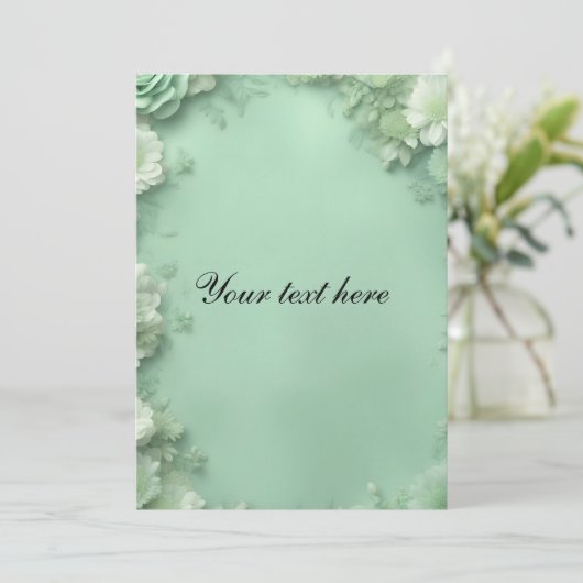 Invitation Floral vert (Debout devant)