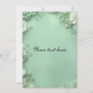 Invitation Floral vert