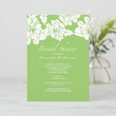 Invitation floral vert et blanc à la mode de Fête (Debout devant)