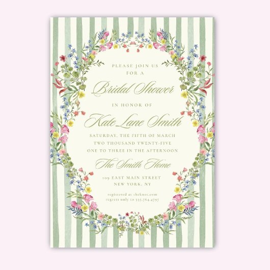 Invitation Floral Vintage Bridal Shower Invitation: Editable