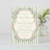 Invitation Floral Vintage Bridal Shower Invitation: Editable (Debout devant)