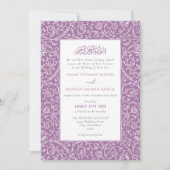 Invitation Floral Vintage Lilac Islamic Muslim Wedding (Devant)