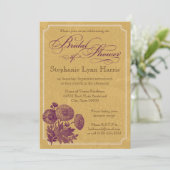 Invitation Floral vintage (Tan et prune) (Debout devant)