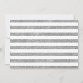 Invitation Floral violet argent blanc Photo 50e anniversaire (Dos)