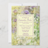 Invitation Floral violet élégant (Devant)