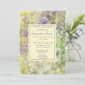 Invitation Floral violet élégant (Debout devant)