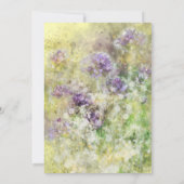 Invitation Floral violet élégant (Dos)