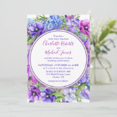 Invitation Floral violet Mariage d'aquarelle Paisley (Debout devant)