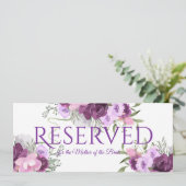 Invitation Floral violet réservé (Debout devant)