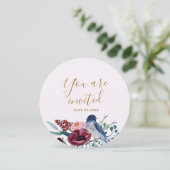 Invitation Floral Vous êtes Invité Fête de la Mère (Debout devant)