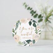 Invitation Floral Vous êtes Invité Fête de la Mère (Debout devant)