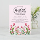 Invitation Floral Watercolor Bridal Shower (Debout devant)